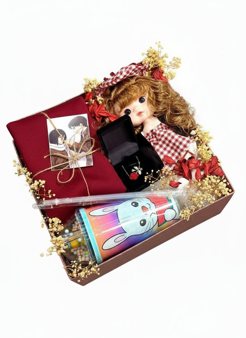 بوكس-وشاح -الحب الاحمر(الشحن مجانى)