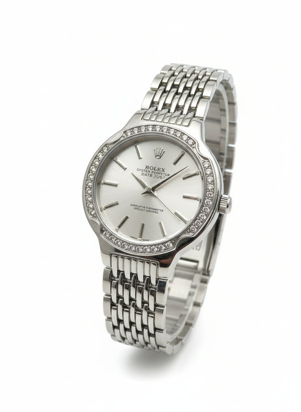 Rolex women's stainless steel watch